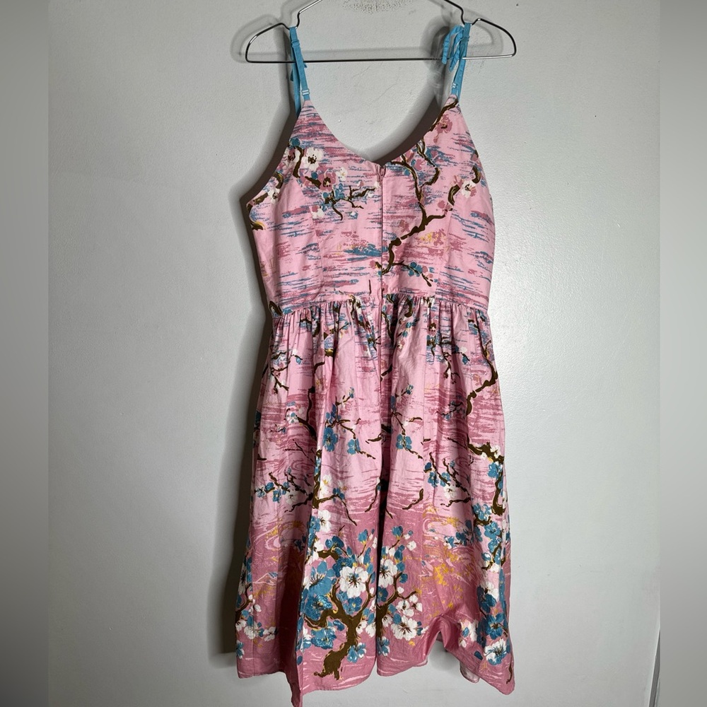 Hell Bunny Cherry Blossom - Japanese Art Dress Vtg Look POCKETS XL CP0165